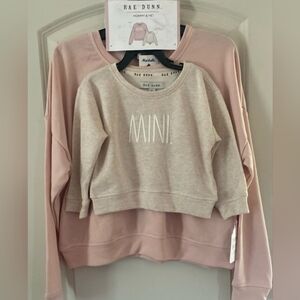 Rae Dunn Mama and Mini Sweatshirt Set Size Women's XL and Kids 3T